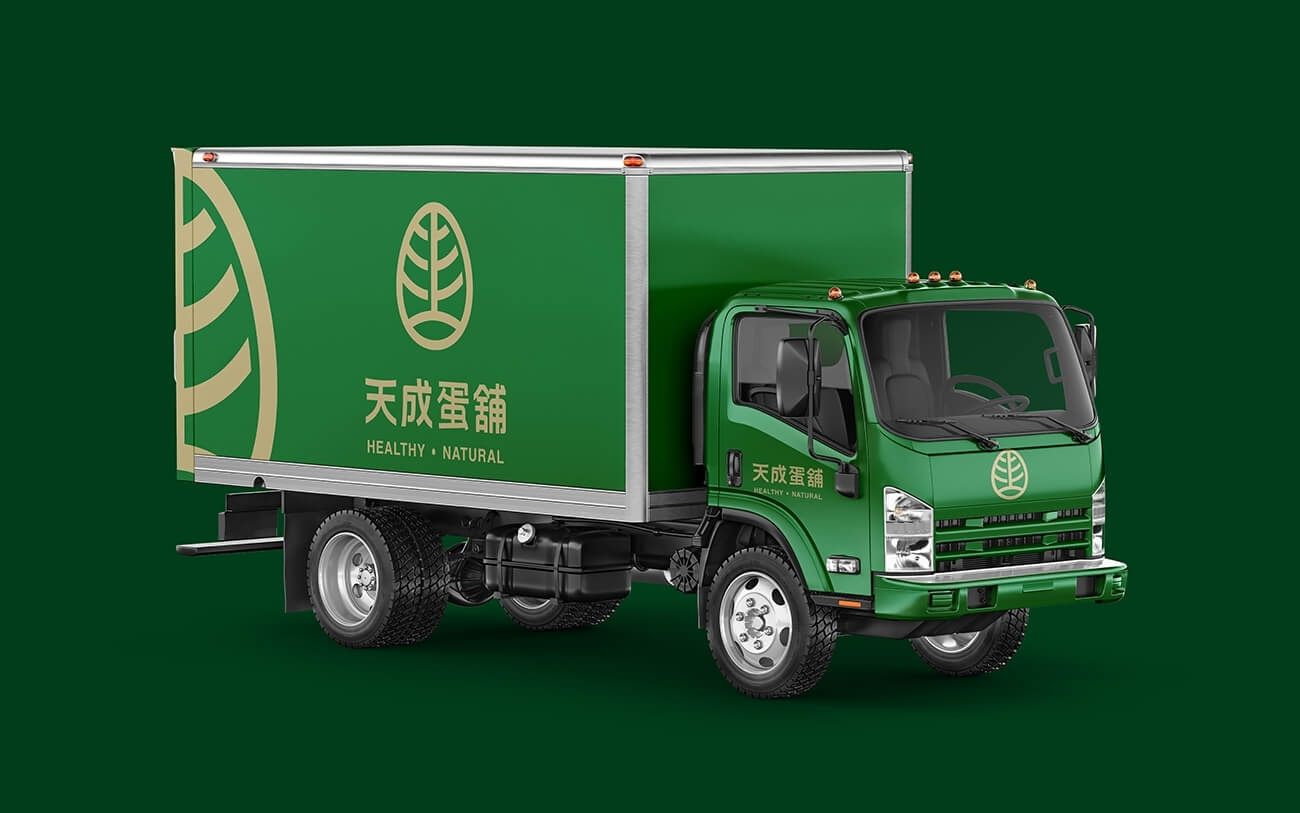 天成蛋舖 貨車車體Logo應用設計